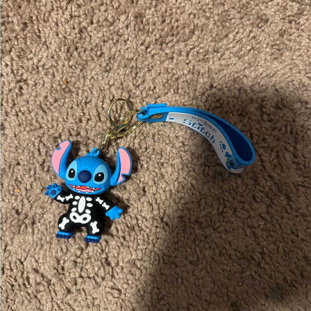 Amazon Blue and Black Stitch Keychain